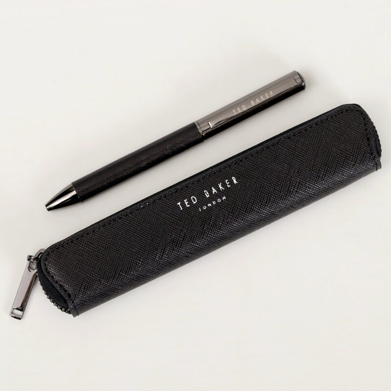 DANNIIO Saffiano Leather Pen Holder & Pen