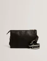 LARINDA Webbing Strap Leather Crossbody Bag
