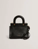 RONIAA Grab Handle Small Leather Tote Bag