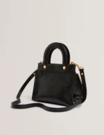 RONIAA Grab Handle Small Leather Tote Bag