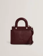 RONIAA Grab Handle Small Leather Tote Bag