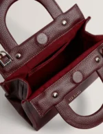 RONIAA Grab Handle Small Leather Tote Bag