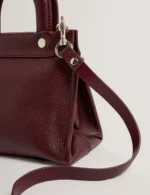 RONIAA Grab Handle Small Leather Tote Bag