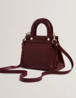 RONIAA Grab Handle Small Leather Tote Bag