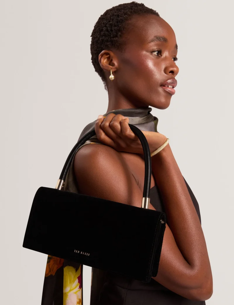 LIALA Velvet Top Handle Shoulder Bag