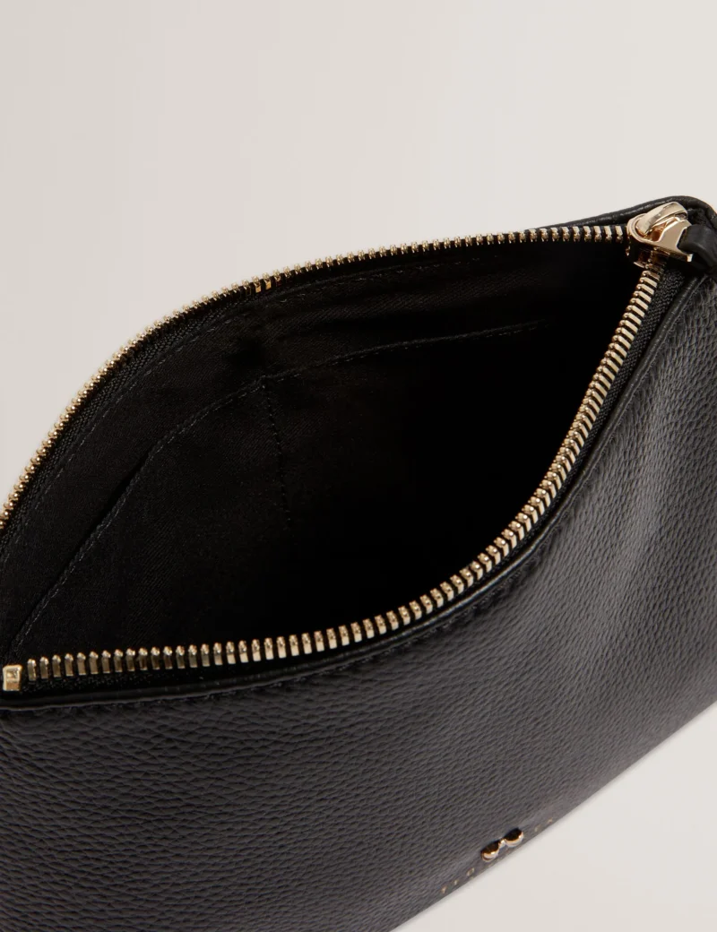 MANII Bow Detail Leather Wash Bag