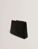 MANII Bow Detail Leather Wash Bag