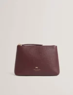 MANII Bow Detail Leather Wash Bag