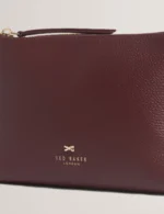 MANII Bow Detail Leather Wash Bag