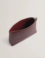 MANII Bow Detail Leather Wash Bag