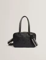 LAUNIA Webbing Detail Non Leather Shoulder Bag