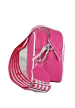 Crossbody Camera Bag with striped logo strap